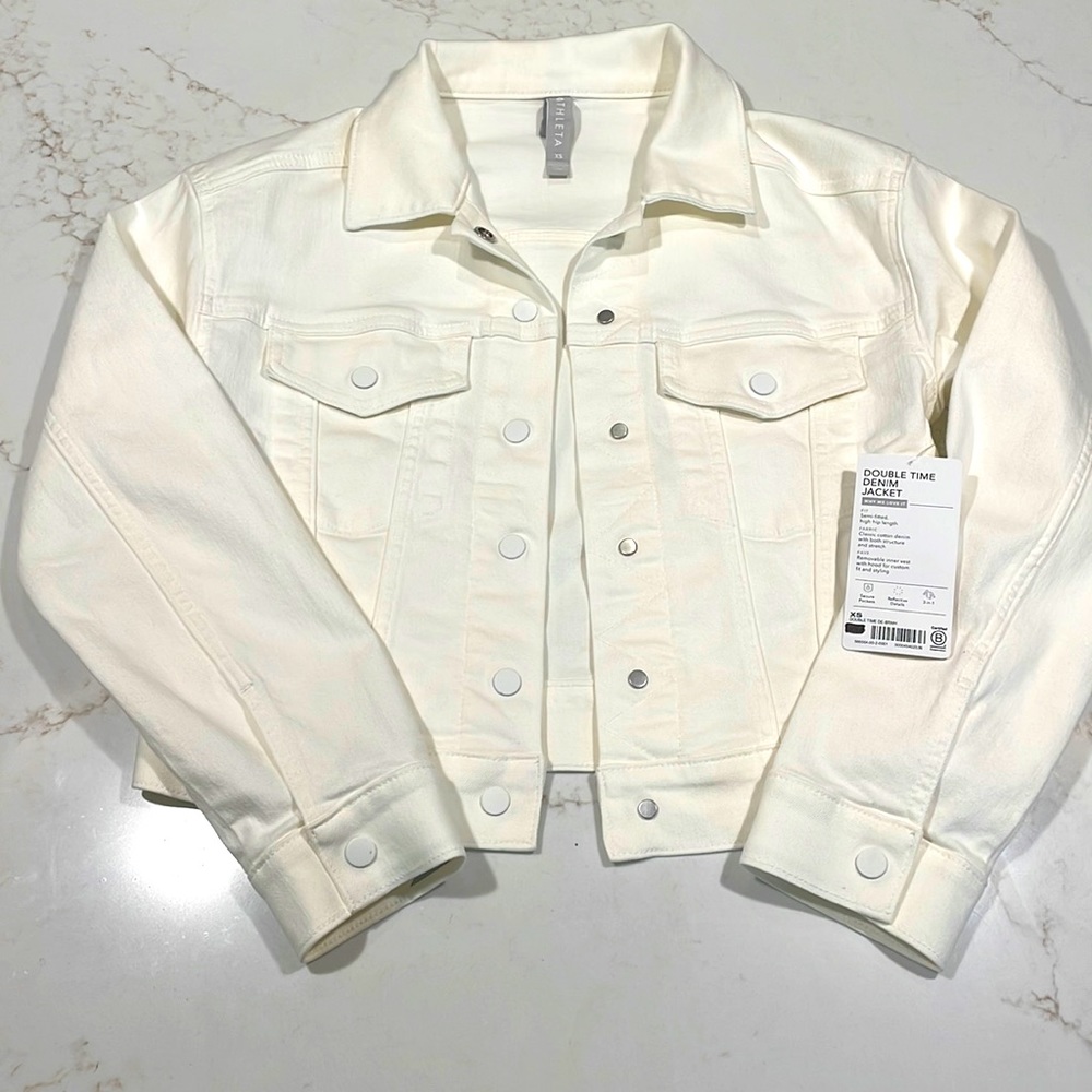 NWT Athleta Double Time Denim Jacket XS